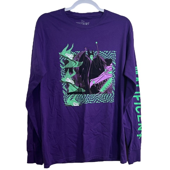 Disney Tops - Disney VILLAINS MALEFICENT Long Sleeve Crew Neck Tee Shirt